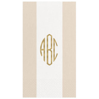Personalization by Caspari Personalized Monogram Bandol Stripe Guest Towel Napkins PG_MONO_BANDOL_GUEST