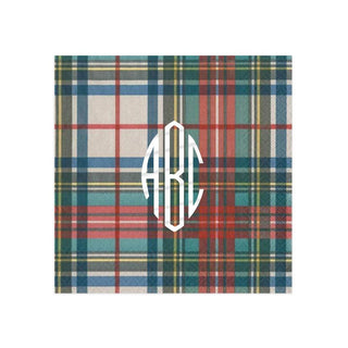 Personalization by Caspari Personalized Monogram Dress Stewart Tartan Cocktail Napkins PG_MONO_DSTARTAN_COCKTAIL