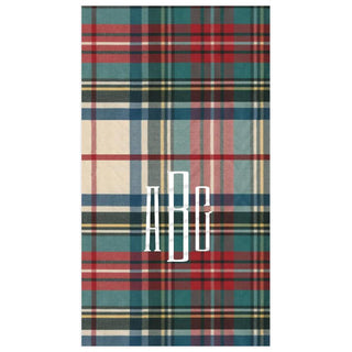 Personalization by Caspari Personalized Monogram Dress Stewart Tartan Guest Towel Napkins PG_MONO_DSTARTAN_GUEST