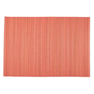 Caspari Roll-Up Bamboo Placemats in Coral - Set of 4 PM003