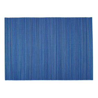 Caspari Roll-Up Bamboo Placemats in Marine Blue - Set of 4 PM004