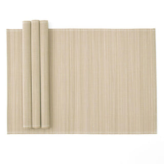 Caspari Roll-Up Bamboo Placemats in Natural - Set of 4 PM008