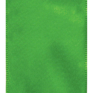 Caspari Solid Green Satin Wired Ribbon - 9 Yard Spool R699