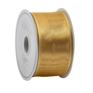 Caspari Sheer Gold Wired Ribbon - 9 Yard Spool R720