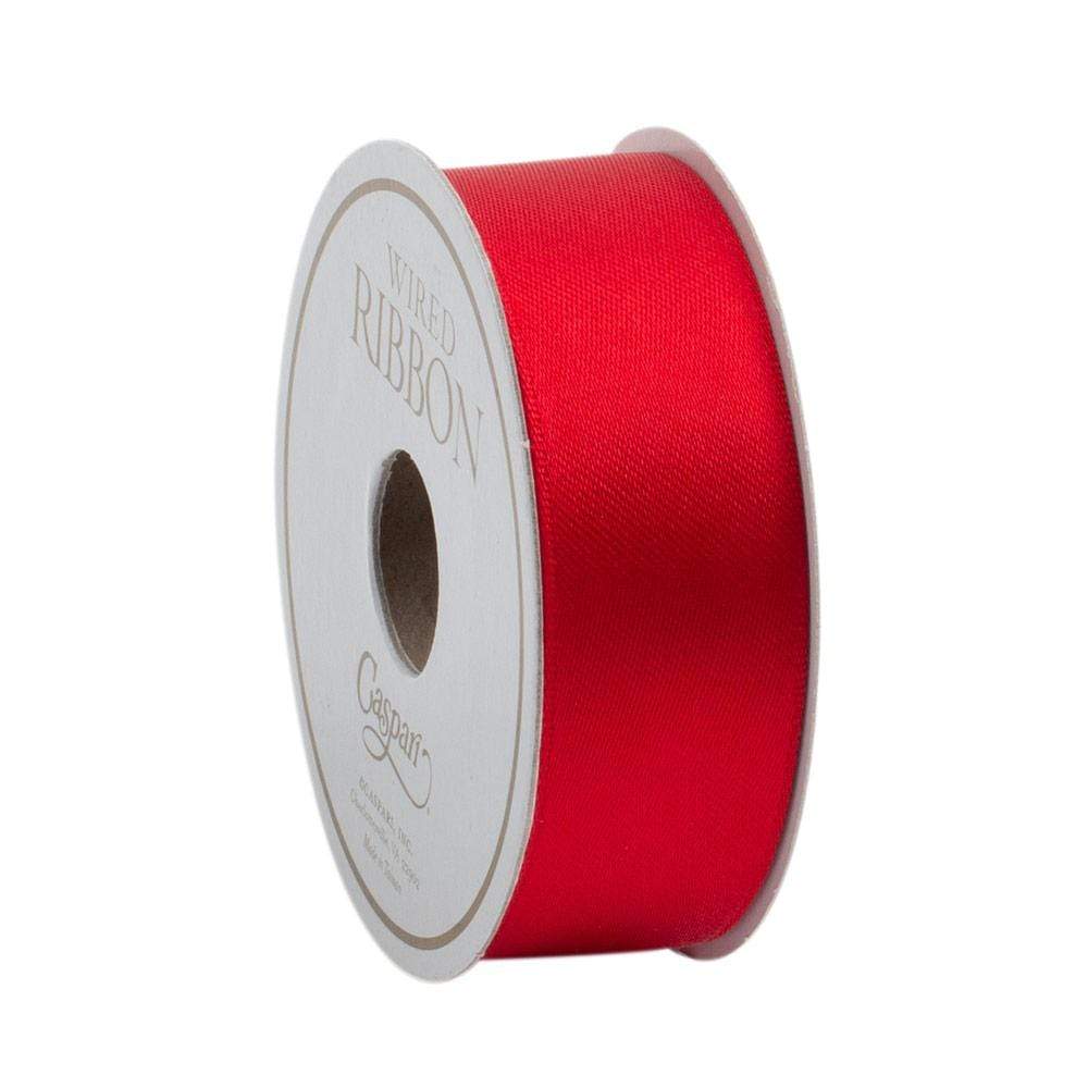 Medium Pink & Salmon Reversible Satin Wired Ribbon - 10 Yard Spool – Caspari