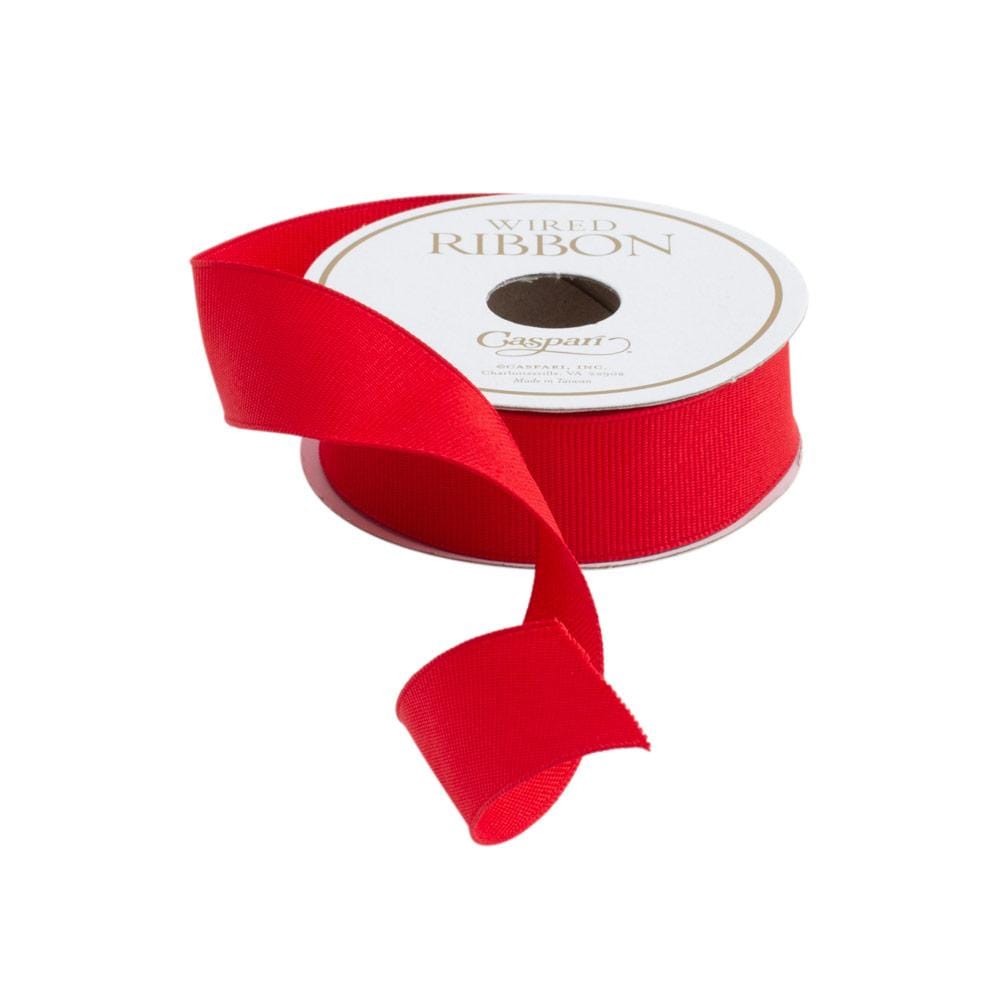 Caspari Narrow Red Grosgrain Ribbon - 8 Yard Spool