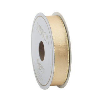 Caspari Gold & Gold Edge Satin Unwired Ribbon - 8 Yard Spool R922