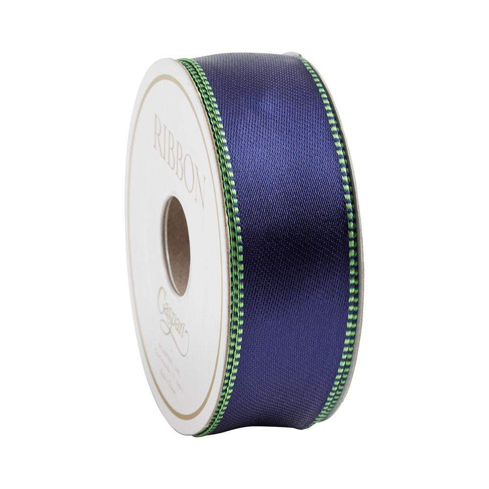 Caspari Narrow Lime Green Grosgrain Satin Ribbon - 8 Yard Spool