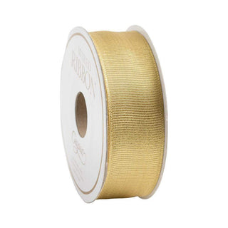 Caspari Metallic Gold Grosgrain Wired Ribbon - 6 Yard Spool R950