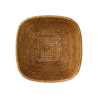 Caspari Medium Rattan Modern High Bowl in Dark Natural - 1 Each RS.1043