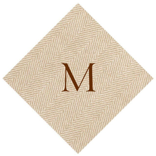 Personalization by Caspari Single Initial Personalized Jute Cocktail Napkins SICOCKTAIL-JUTE