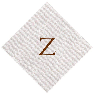 Personalization by Caspari Single Initial Personalized Jute Cocktail Napkins SICOCKTAIL-JUTE