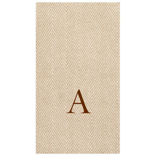 Personalization by Caspari Personalized Single Initial Jute Guest Towel Napkins SIGUEST-JUTE