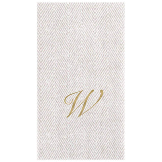Personalization by Caspari Personalized Single Initial Jute Guest Towel Napkins SIGUEST-JUTE
