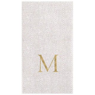 Personalization by Caspari Single Initial Personalized Jute Guest Towel Napkins SIGUEST-JUTE