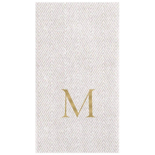 Personalization by Caspari Single Initial Personalized Jute Guest Towel Napkins SIGUEST-JUTE