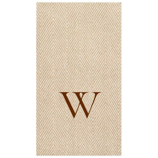Personalization by Caspari Single Initial Personalized Jute Guest Towel Napkins SIGUEST-JUTE