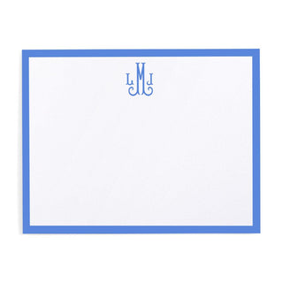 Personalization by Caspari Simple Border Personalized Monogram Correspondence Cards SIMPLEBORDERBLUE_CARD