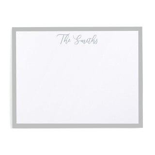 Personalization by Caspari Simple Border Personalized Correspondence Cards SIMPLEBORDERGREY_CARD