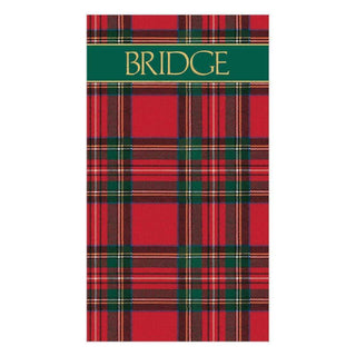 Caspari Plaid Bridge Score Pad - 1 Each SP108