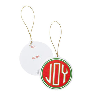 Caspari Joy Die-Cut Gift Tags in Gold Foil - 4 Per Package TAG111
