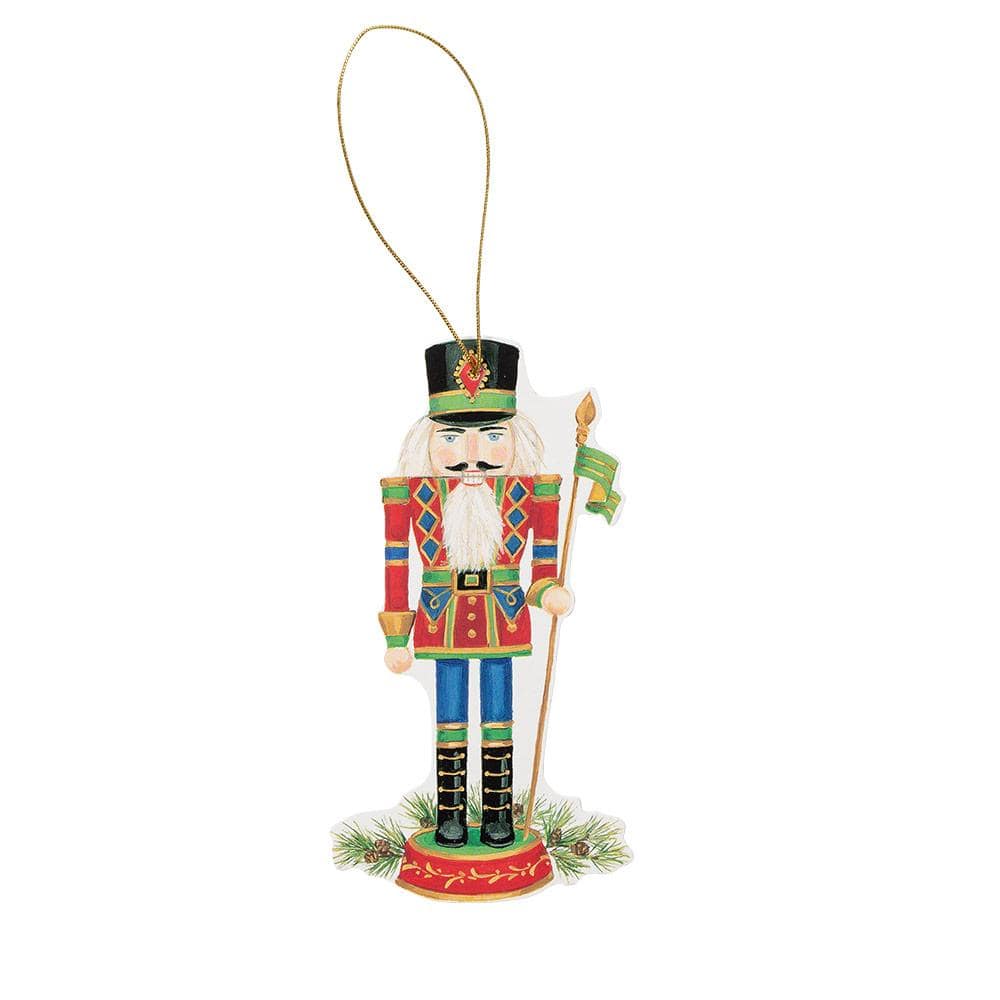 caspari Nutcrackers Decorative Die-Cut Gift Tag - 4 Per Package