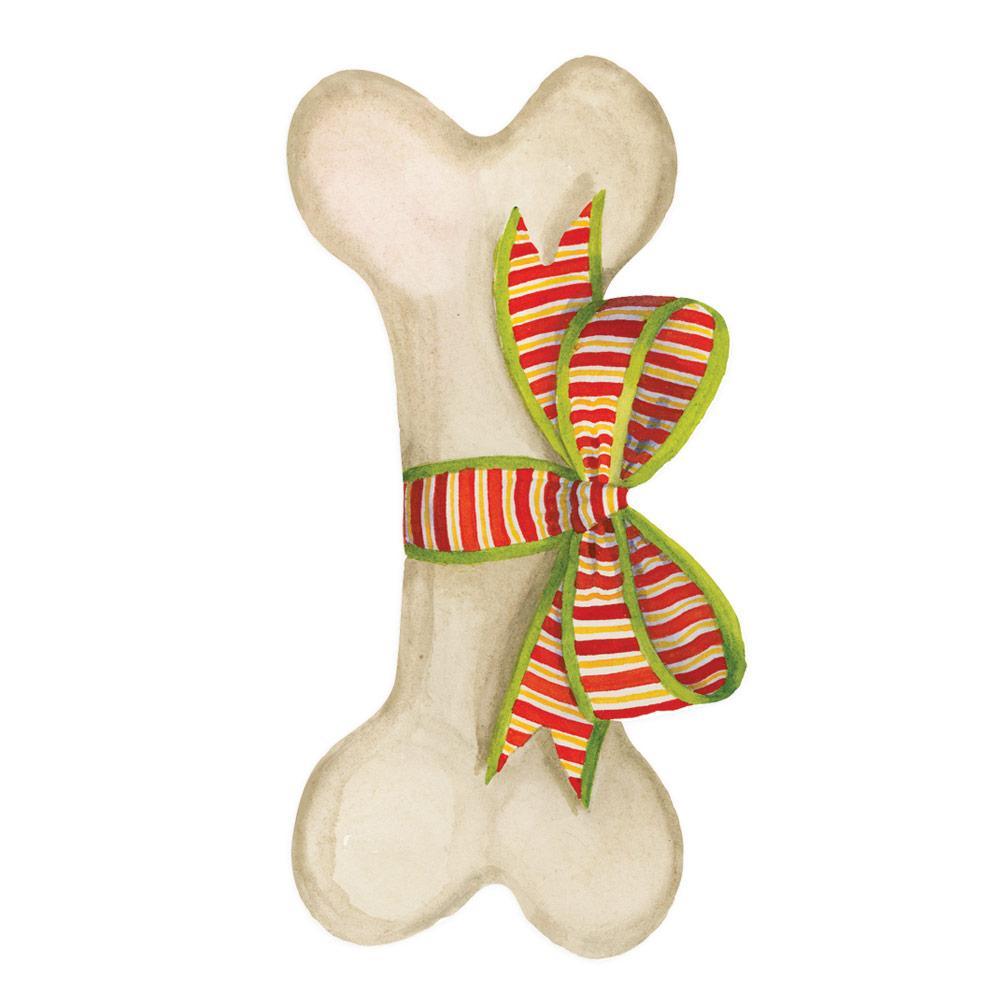 Dog Bone and Bow Decorative Die Cut Gift Tags 4 Per Package
