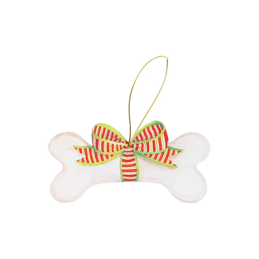 caspari Dog Bone and Bow Decorative Die-Cut Gift Tags - 4 Per Package