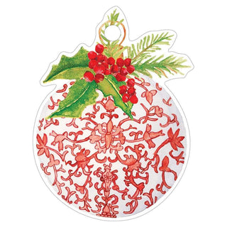 Caspari Porcelain Ornaments Die-Cut Gift Tags - 4 Per Package TAG9758