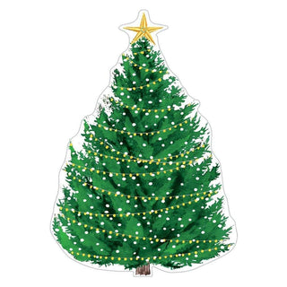 Caspari Christmas Tree with Lights Decorative Die-Cut Gift Tags - 4 Per Package TAG9771