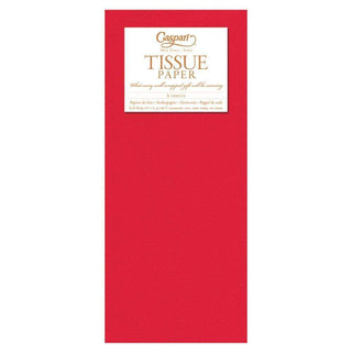 Caspari Solid Tissue Paper in Red - 8 Sheets Included TIS007