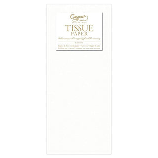 Caspari Solid Tissue Paper in White - 8 Sheets Included TIS014