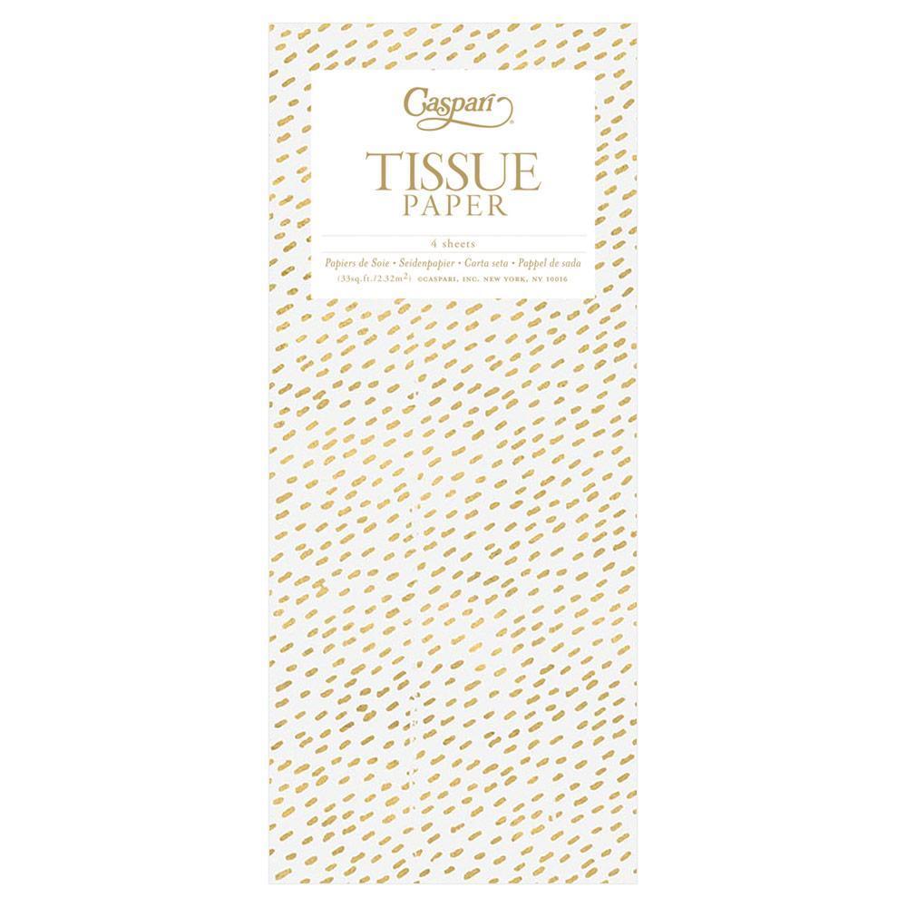 Caspari Tissue Paper, Little Dash White - 4 sheets