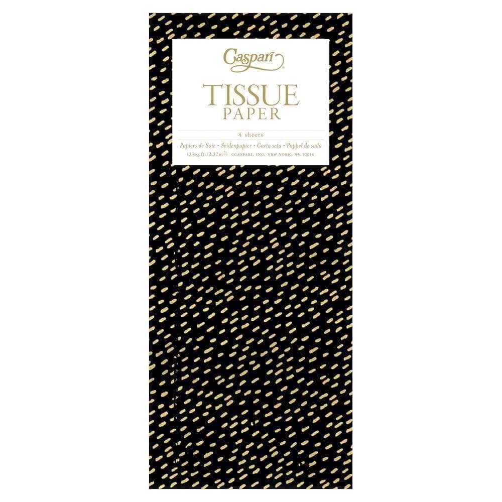 Little Dash Tissue Paper in Black & Gold - 4 Sheets Included – Caspari