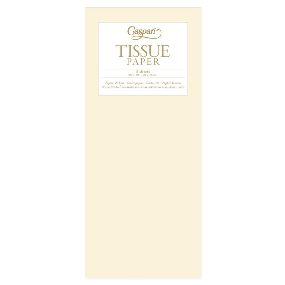 Caspari Solid Tissue Paper in Vintage Cream, 8 Sheets Included