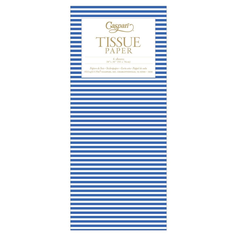 Mini Stripe Tissue Paper in Navy - 4 Sheets Included – Caspari