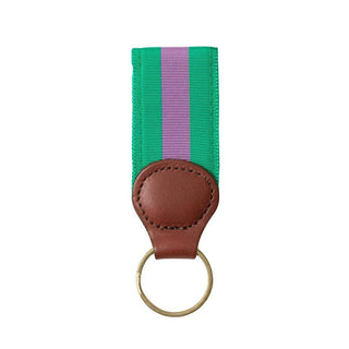 Barrons-Hunter Green & Purple Key Ring with Leather Trim WG206KS