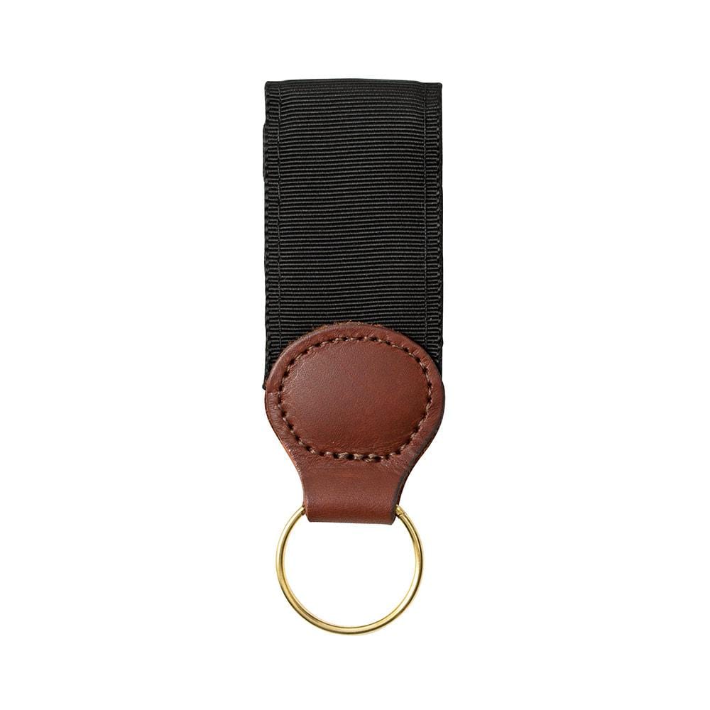 Barrons-Hunter Black Key Ring with Leather Trim