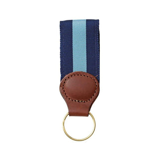 Barrons-Hunter Navy & Light Blue Key Ring with Leather Trim WG294KS